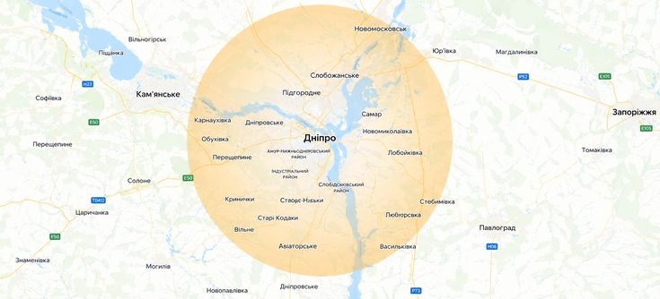 Карта Дніпро