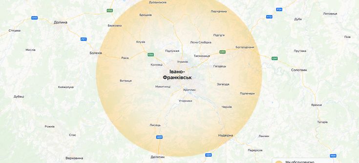 Карта Івано-Франківськ